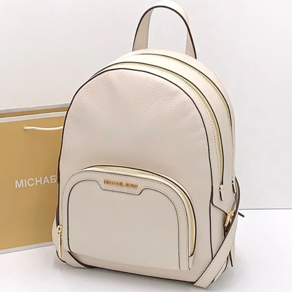 Michael Kors JAYCEE MEDIUM ZIP POCKET BACKPACK LIGHT CREAM COLOR
